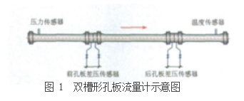 圖 1  雙槽形孔板流量計(jì)示意圖