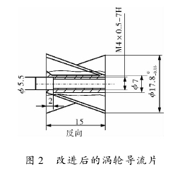 圖 2 改進(jìn)后的渦輪導(dǎo)流片