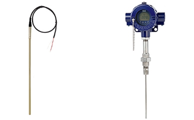 左：連接電纜模型TR40電阻溫度計(jì)（應(yīng)用廣泛）右：為流程工業(yè)模型tr12-b電阻溫度計(jì)（石化、石油和天然氣行業(yè)）